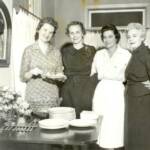 Members of Alumnae group attending the pledging event were (L-R) Mrs. James Simpson, Mrs. J.N. Bistick, Mrs. John Ferguson, Mrs. Charles Hatfield.